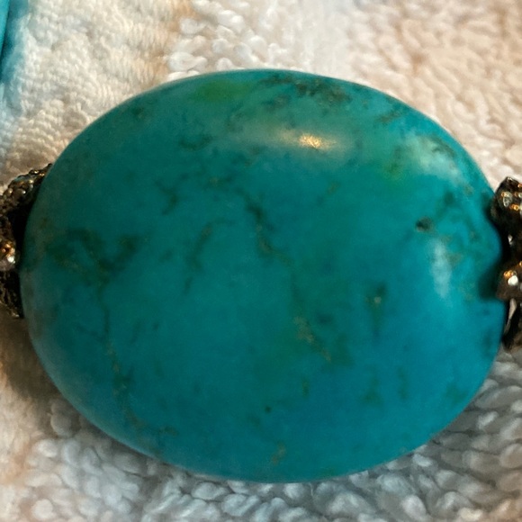 Eleven large turquoise stone necklace - Picture 3 of 8
